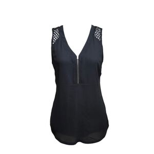 🔴Black Sleeveless V-neck Express Blouse